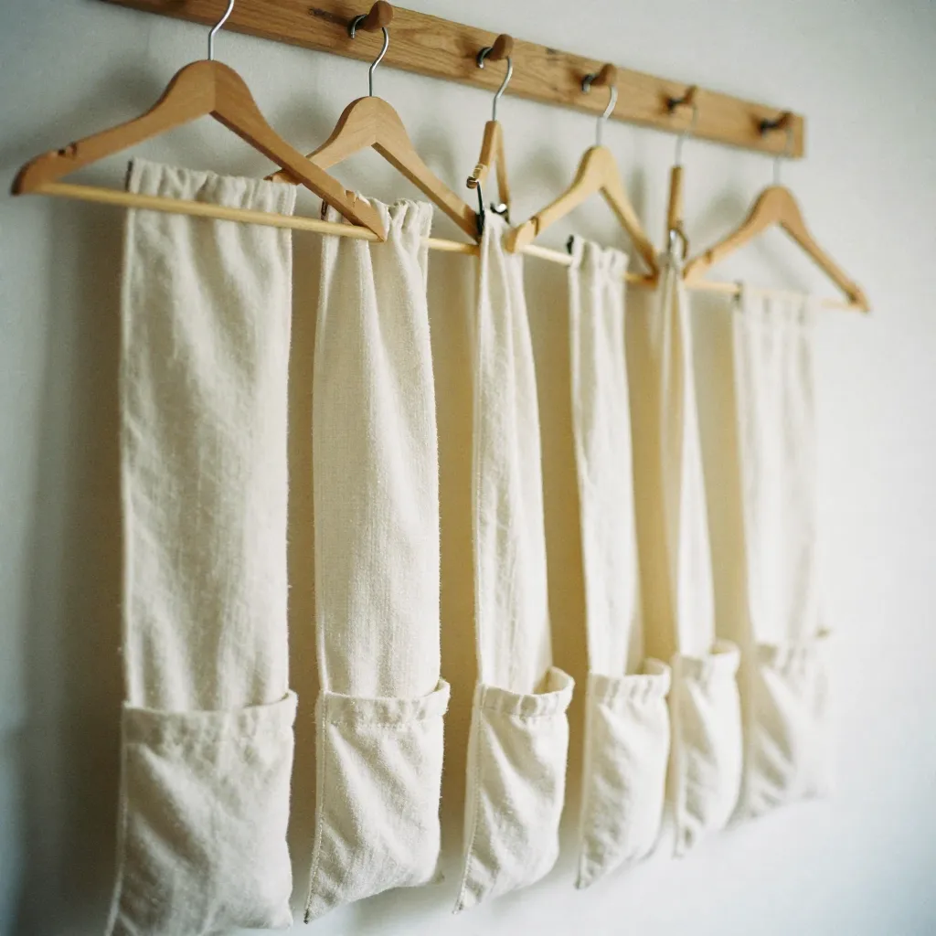 Hanging linen organizer system